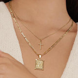 Sola™ - Collana con Iniziali Incrociate in Oro - Set