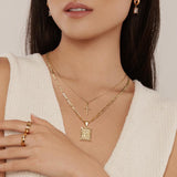 Sola™ - Collana con Iniziali Incrociate in Oro - Set