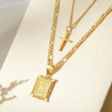 Sola™ - Collana con Iniziali Incrociate in Oro - Set