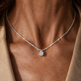 Collana Eternity con Zirconi in Oro Bianco