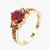 Anello Halo in Oro e Rubino