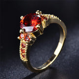 Anello Halo in Oro e Rubino
