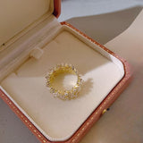 Anello Premium Foglia di Perla