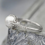 Anello Accento con Perla d'Acqua Dolce Intrecciata