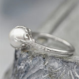 Anello Delicato con Perla e Cristallo