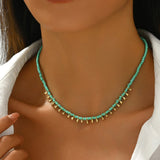 Collana Minimal in Turchese e Oro