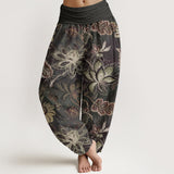 Roseline™ - Pantaloni Harem in Cotone Floreale