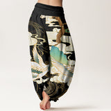 Aureline™ – Pantaloni Design con Gru Fortunata