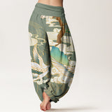 Aureline™ – Pantaloni Design con Gru Fortunata