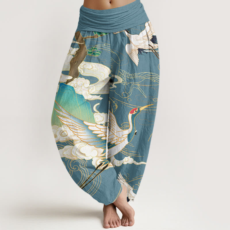 Aureline™ – Pantaloni Design con Gru Fortunata