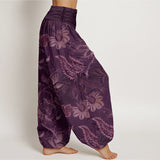 Roseline™ - Pantaloni Harem in Cotone Floreale