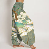 Aureline™ – Pantaloni Design con Gru Fortunata