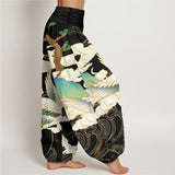 Aureline™ – Pantaloni Design con Gru Fortunata