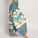Aureline™ – Pantaloni Design con Gru Fortunata
