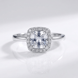 ANELLO HALO IN ZIRCONIA ARGENTO