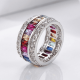Rella™ - Anello Arcobaleno in Argento con Pietre Preziose