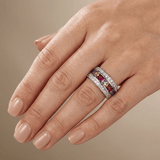 Rella™ - Anello Arcobaleno in Argento con Pietre Preziose