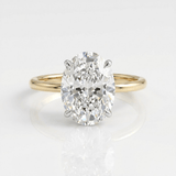 Neria™ - Anello Solitario con Diamante Ovale