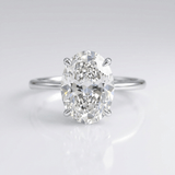 Neria™ - Anello Solitario con Diamante Ovale