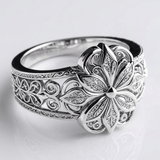 Aurea™ - Anello fiore in argento