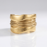 Riva™ - Anello artigianale in argento e oro