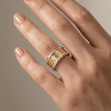 Zelia™ - Anello bicolore in oro e argento