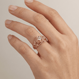 Avera™- Anello vintage con zirconia rosa
