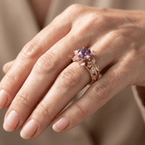 Vessa™ - Anello Flora in Oro e Viola