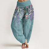 Elanora™ - Pantaloni Floreali con Uccelli