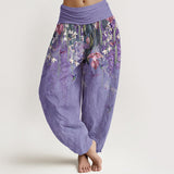 Elanora™ - Pantaloni Floreali con Uccelli