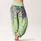 Elanora™ - Pantaloni Floreali con Uccelli
