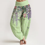 Elanora™ - Pantaloni Floreali con Uccelli