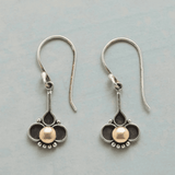 Orecchini Boho in Argento con Perla a Trifoglio