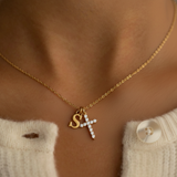 Cherubine™ - Collana con Croce in Cristallo Personalizzata