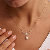 Collana a Goccia in Vite Marquise di Perle
