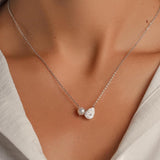 Collana con Charm Duo a Goccia di Perla