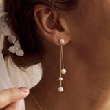 Orecchini a pendente Trio con Perle