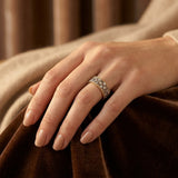 Dianella™ - Elegante Anello Bicolore in Argento e Oro