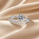 Starlit Sky White Gold Zirconia Ring
