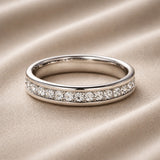 Anello in Oro Bianco con Zirconia Brillante