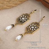 Orecchini Vintage con Perle Incastonate in Oro