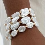 Set di 4 Bracciali con Perle