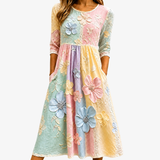 Verona Belle™ - Abito Midi Giardino Pastello Floreale