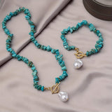 Set di Pendenti in Perle con Chip Boho