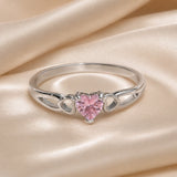 Rosalie: Anello in oro bianco con zirconia a cuore