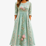 Rosavita™ - Abito Midi Rosa Garden