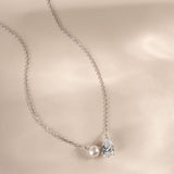 Collana con Charm Duo a Goccia di Perla