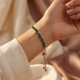 Floravelle™ -Bracciale Tennis Regolabile in Oro con Smeraldi