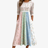 La Fiorita™ - Vestito Midi Floreale con Tasche Pastel Meadow