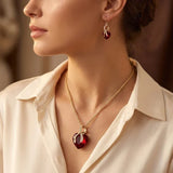 Aurevella™  - Collezione di gioielli intrecciati con cuore in oro e rubino